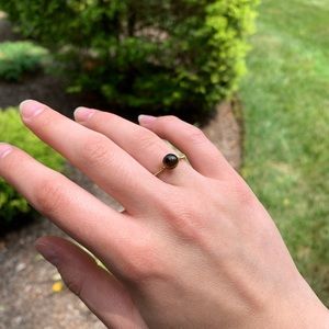 US 5 1/2 HANDMADE BY ME tigers eye gold ring